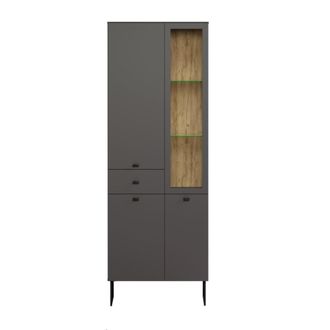 Calicosy Vitrina de 3 puertas, 1 caj&oacute;n y 1 hueco abierto a197 cm