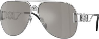 Versace VE2255 10006G Mens Sunglasses Silver Size 63