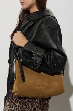 Marc Jacobs Suede Logo Bag, Womens, Brown