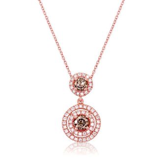 Le Vian Ladies Chocolate Diamonds Fashion Pendant in 14k Strawberry Gold