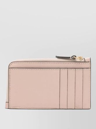 Chlo&eacute; paddington leather wallet compact metal hardware