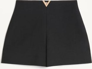 Valentino Crepe Couture Shorts Woman BLACK 36