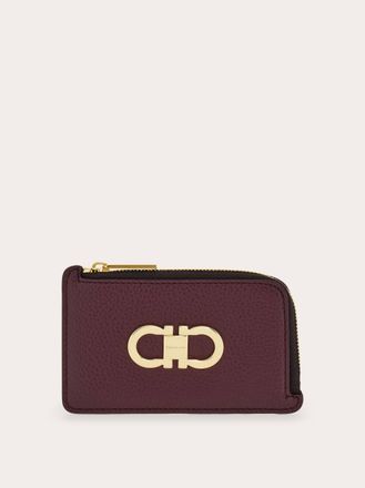 Ferragamo Donna Porta carte di credito double Gancini Viola