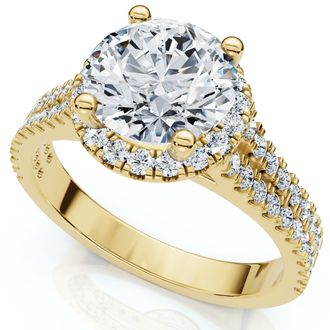 Pompeii3 2 1/3Ct Diamond Waverly Lab Grown Engagement Ring White, Yellow or Rose Gold