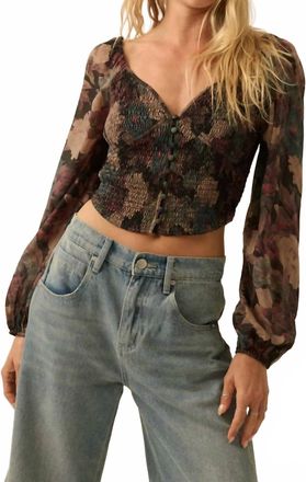 Promesa Corset Peasant Top In Black