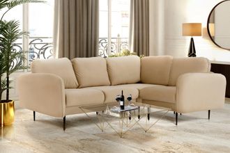 HOME AFFAIRE Ecksofa »Skidi L-Form« mit losen Rückenkissen und Keder oben auf der Armlehne