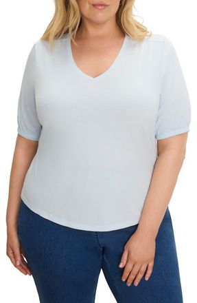 Nic+Zoe Elbow Sleeve T-Shirt in Crystal at Nordstrom, Size 2 X