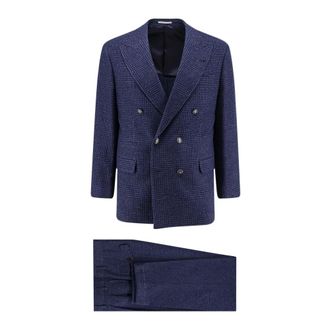 Brunello Cucinelli Traje cruzado - Suits - Hombre - Azul - XL