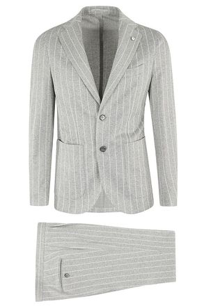 L.B.M. 1911 Pinstripe Suit With Structured Blazer