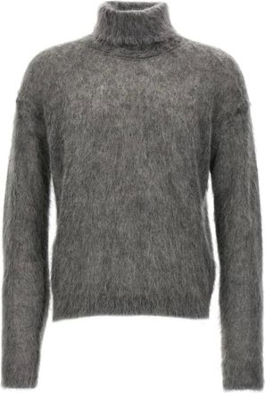 Saint Laurent Heren, Truien, Grijs, Maat: XL Wol