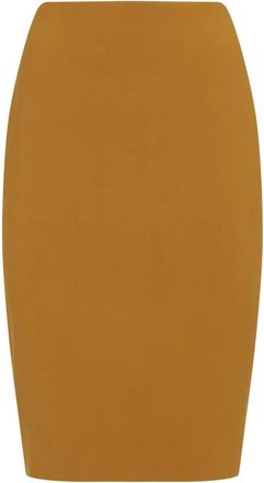 Saint Laurent Kokerrok in satijn - Dames - Kokerrokken - Oranje - M - Satijn - Rokken