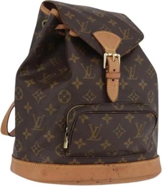 Louis Vuitton Pre-owned Backpacks, female, Brown, Size: ONE SIZE Pre-owned Montsouris MM Backpack