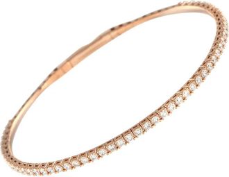 Luxury Bazaar Bracciale rigido Eternity in oro rosa 14 carati con diamanti