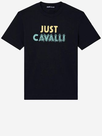 Just Cavalli Camiseta de algod&oacute;n con logo de Just Cavalli