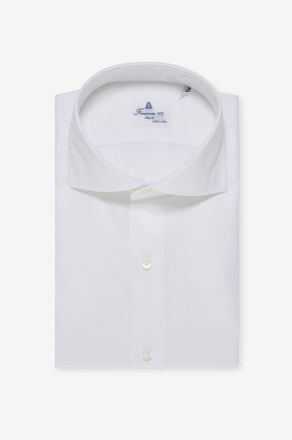 Finamore Hemd mit Cutaway-Kragen aus Baumwolle