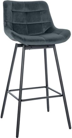 Clp Clp - Taburete De Bar Weston Giratorio Gris Oscuro Terciopelo