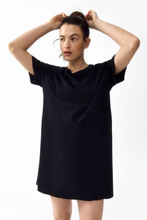 H&M Mama T-shirt Nursing Dress in Black at Nordstrom, Size Xx-Large