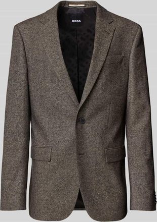 HUGO BOSS Regular Fit Anzugsakko aus Woll-Mix mit Seide Modell JASPER in Mittelbraun, Größe 27