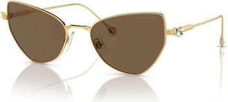 Swarovski Zonnebril - Dames - Zonnebrillen - Geel - 56 MM - Accessoires