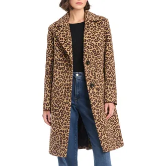 Vince Camuto Leopard Print Coat at Nordstrom Rack, Size Small