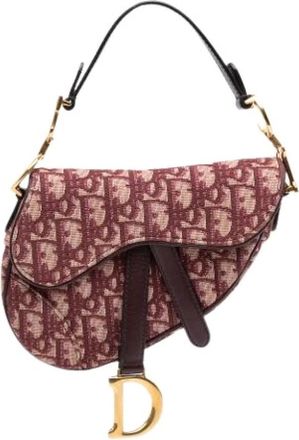 Dior Pre-owned The Saddle Shoulder Bag - Dames - Vintage Schoudertas - Rood - ONE Size - Leer - Vintage