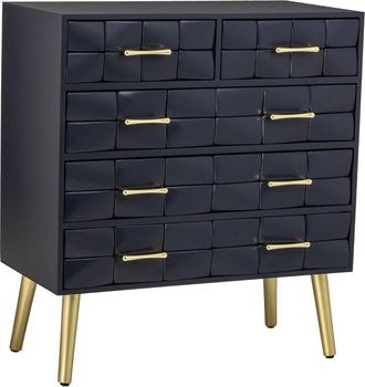 Wanderlust Deco C&oacute;moda de madera negra 72.5x35x79 cm