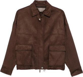 D.exterior Giacca con tasche a patta e pannelli - - Jackets - Donna - Marrone - M
