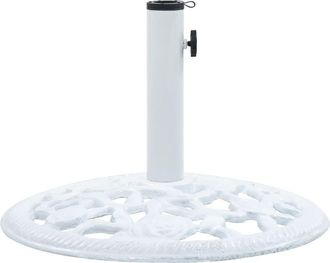 vidaXL Umbrella Base White 26.5 lbs 18.9 Cast Iron, 47860