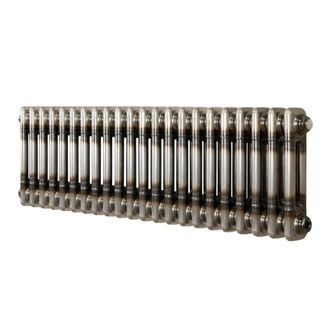 MonsterShop Traditional 2 Column Radiator - 300 x 1010mm - Raw Metal in Silver