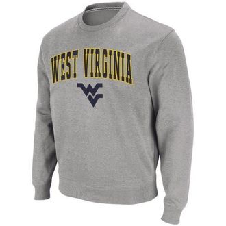 Colosseum Mens Colosseum Heather Gray West Virginia Mountaineers Arch & Logo Crew Neck Sweatshirt at Nordstrom, Size Xx-Large