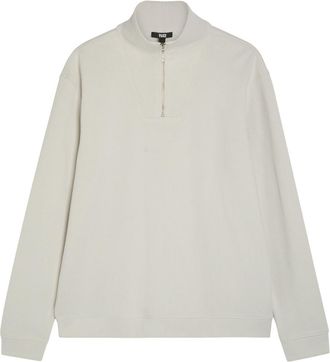 Paige Orion 1/4 zip Cotton-blend Sweatshirt - Ecru - XL