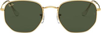 Ray-Ban Hexagonale zonnebril Rb 3548 - unisex - Zonnebrillen - Geel - 51 MM - Accessoires