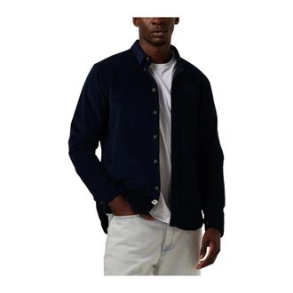 Anerkjendt Overhemden, Heren, Blauw, S, Blauw Corduroy Casual Overhemd