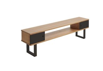 HOGAR 24 Mueble Tv &oacute; Mesa de televisi&oacute;n 110 en color Encerado y Negro