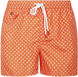 Kiton Badmode, Heren, Oranje, S, Polyester, Luxe badkleding badpak