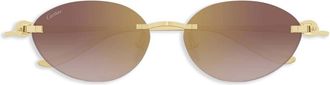 Cartier Occhiali da sole ovali - Oro