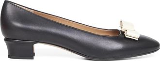 Ferragamo Vara Pump - Dames - Pumps - Zwart - 35 1/2 EU - Leer - Schoenen