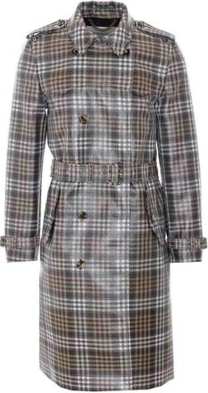 Burberry Geruite Double-Breasted Trenchcoat - Heren - Trenchcoats - Veelkleurig - M - Katoen - Jassen