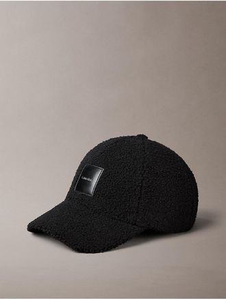 Calvin Klein Womens Sherpa Baseball Cap - Black