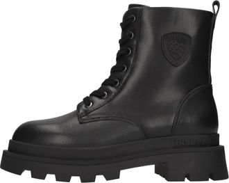 Blauer Kimmel Combat Boot - Dames - Veterlaarzen - Zwart - 36 EU - Leer - Schoenen