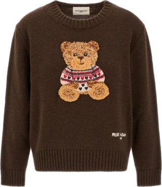 Rue Madam Marvin Love Jumper - Dames - Ronde hals truien - Bruin - L - Wol - Truien & Vesten