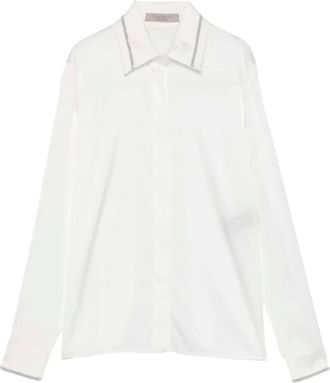 D.exterior Camicia con Bordi Decorati - - Blouses & Shirts - Donna - Bianco - M