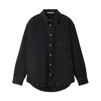 Jacquemus Camicie Shirt - Heren - Spijkeroverhemden - Zwart - XL - Katoen - Overhemden