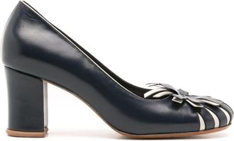 Sarah Chofakian Jacques 55mm leather pumps - women - Calf Leather - 37 - Blue