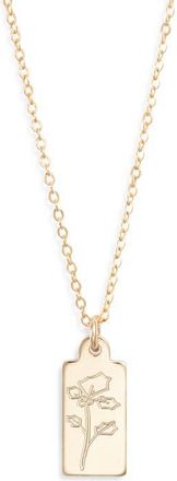 Set & Stones Tawney Birth Flower Pendant Necklace in Gold /December at Nordstrom
