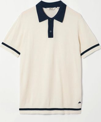 Ellesse Mens Tuccia Knit Polo - Off White - Cream - Size: 44