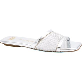 Valentina Rangoni Calliope Slide Sandals in Silver at Nordstrom, Size 7.5