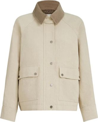 Brunello Cucinelli Ml 5957769C8105 Parka Jacket - Dames - Zomerjassen - Beige - M - Katoen - Jassen