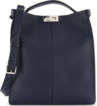 Fendi Peekaboo X-Lite Fit Bag Leather satchel - Blauw