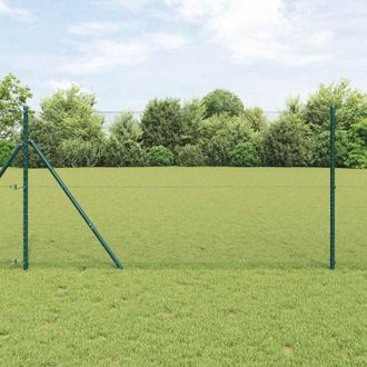 vidaXL Reja Con Postes Verde 1.2 X 50 M Acero Recubierto De Pvc Vidaxl